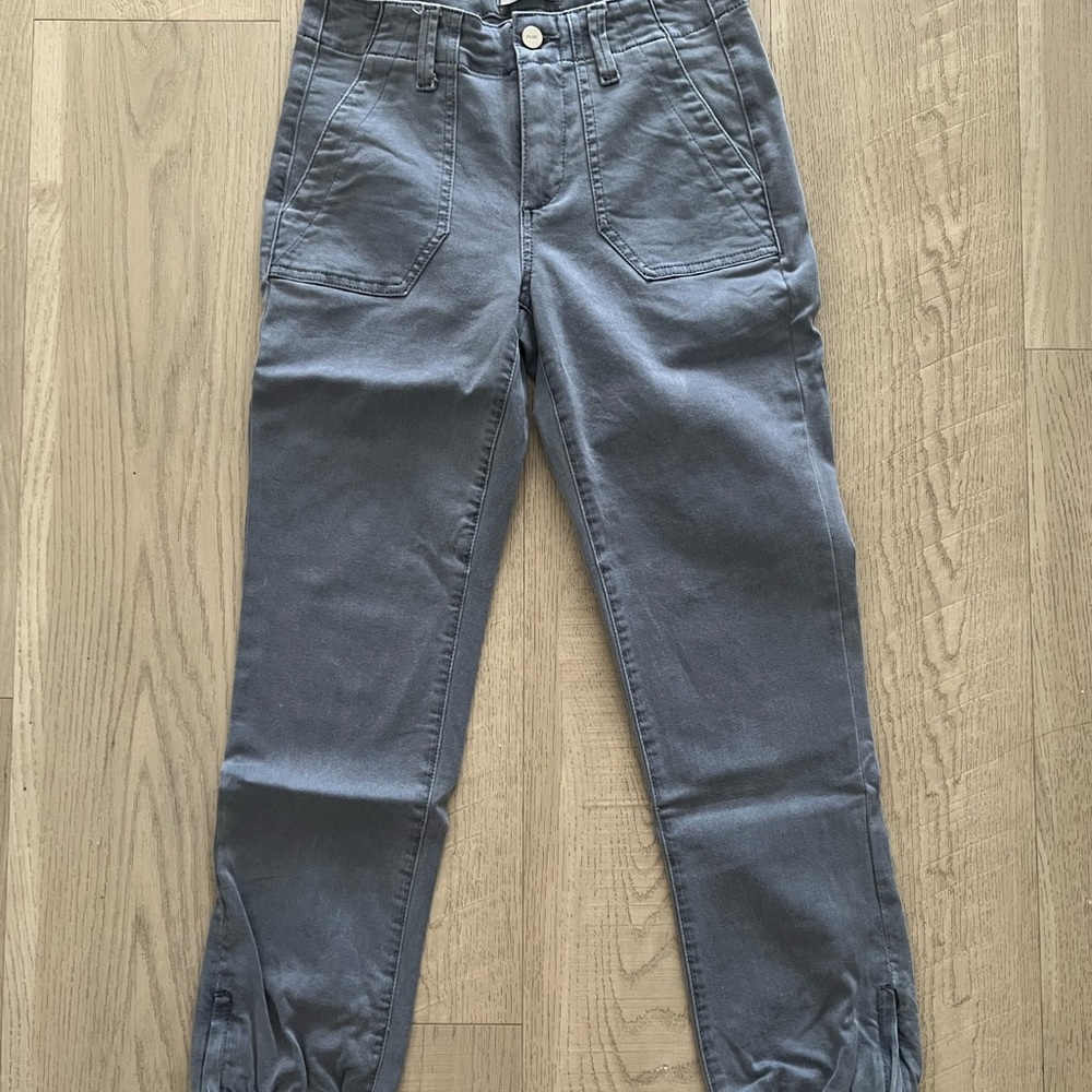PAIGE Gray Straight Leg Pants